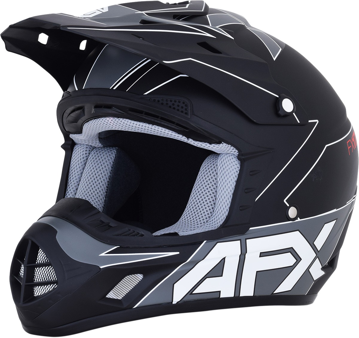 FX-17 Full Face Offroad Helmet Matte Black X-Large - Click Image to Close