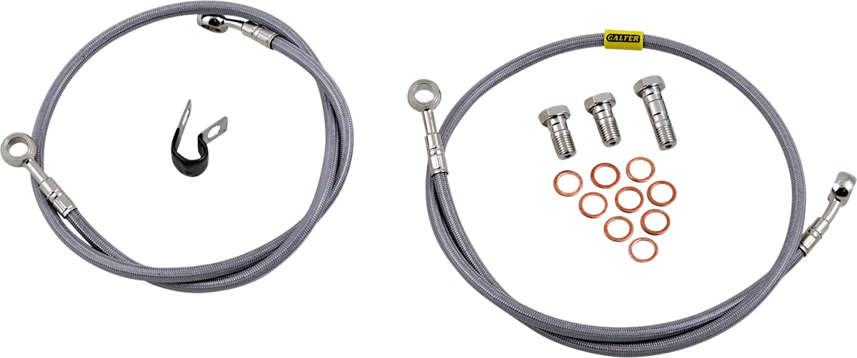 Stainless Steel Front Brake Line Kit - 2 Lines - For 01-05 Yamaha FZ1 - Click Image to Close