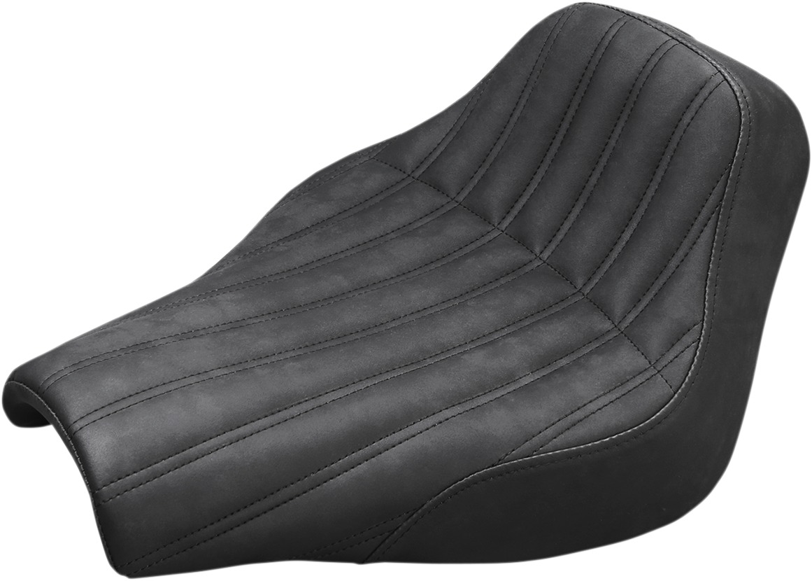 Knuckle Ribbed Solo Seat Black Gel - For 18-20 Harley FXBB - Click Image to Close