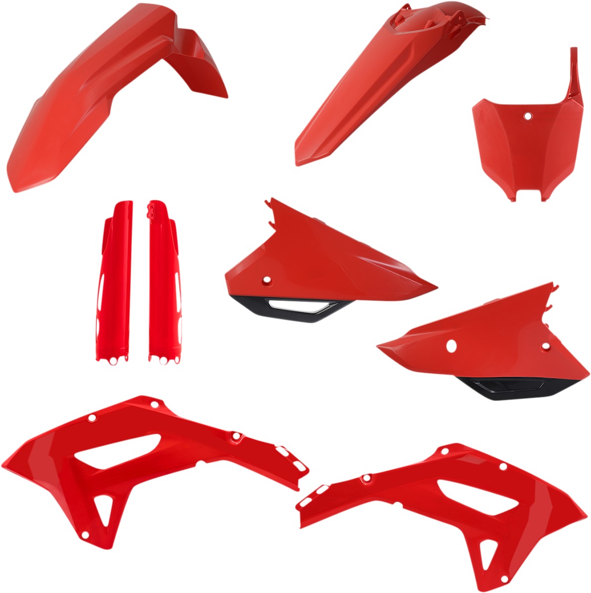 Full Plastic Kit - Red/Black Original 2021 - for 21-23 Honda CRF250RX/450RX - Click Image to Close