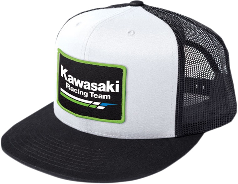 Men's Kawasaki Racing Hat - Kawasaki Racing Hat Whtblk - Click Image to Close