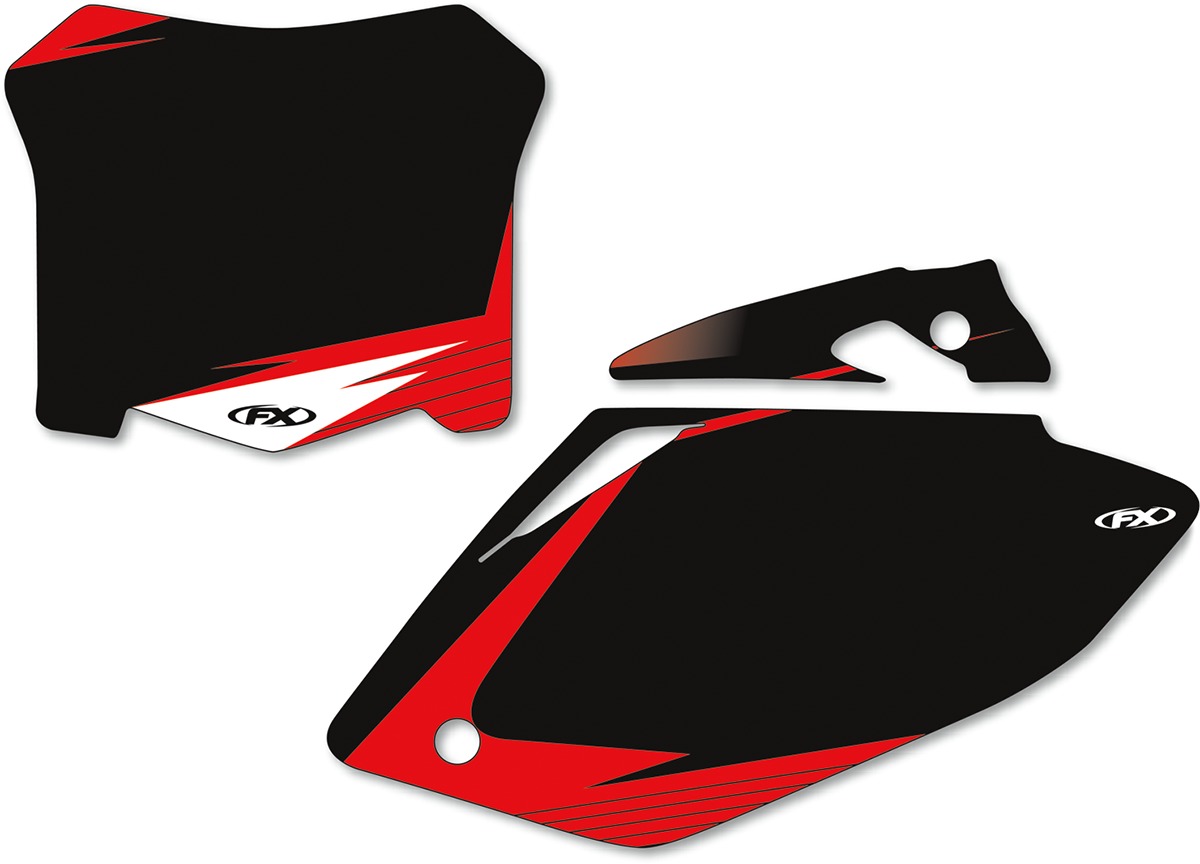 Pre-Cut Black Number Plate Background Graphics - For 05-06 Honda CRF450 - Click Image to Close