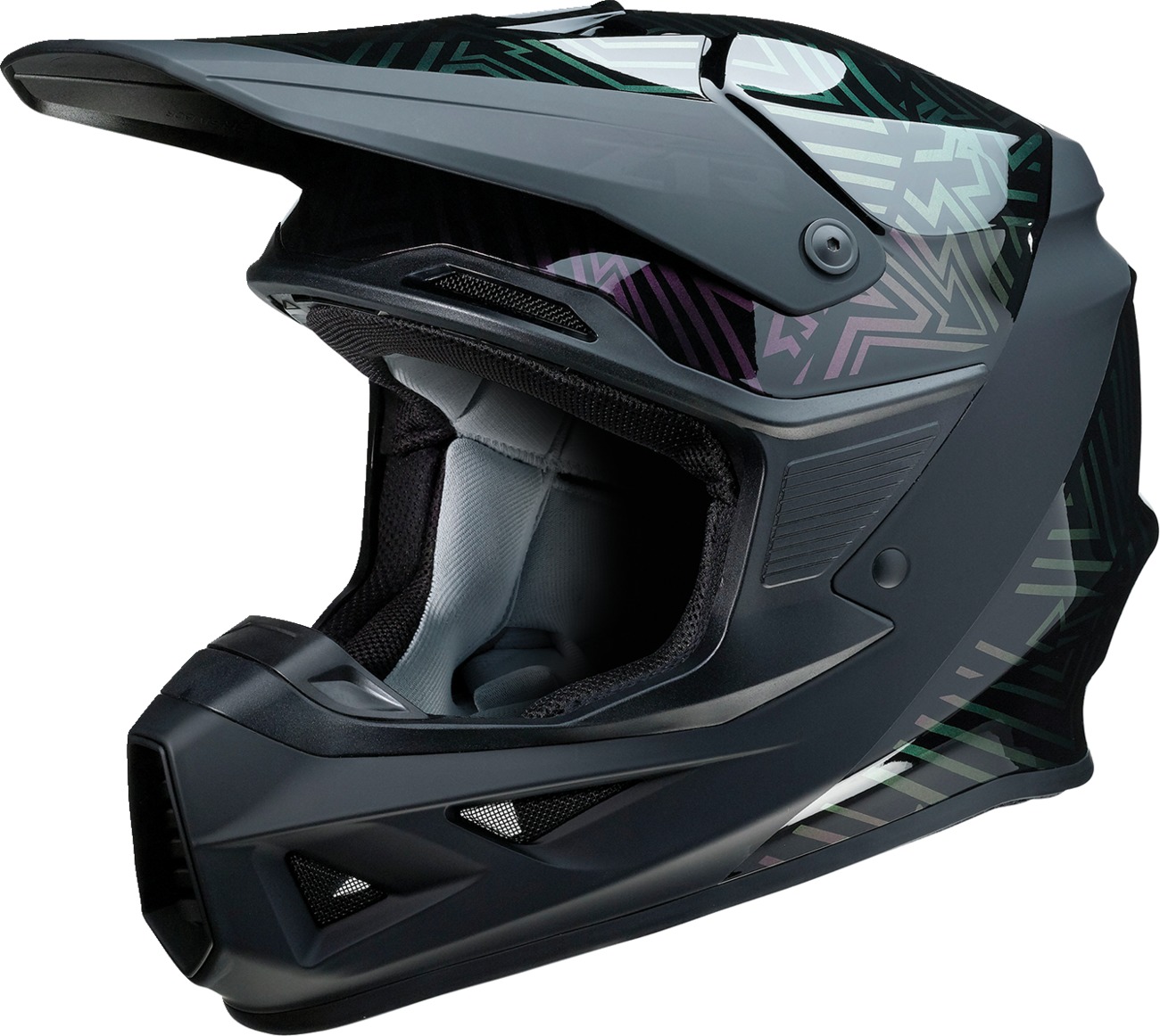 Z1R F.I. Lumen MIPS Helmet - Small, Iridescent - MIPS off-road helmet with iridescent graphics - Click Image to Close