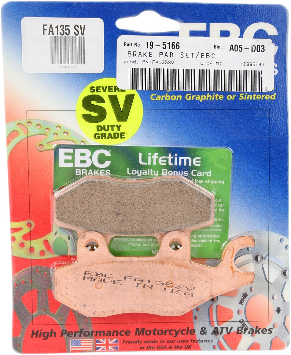 Severe Duty Brake Pads - Click Image to Close