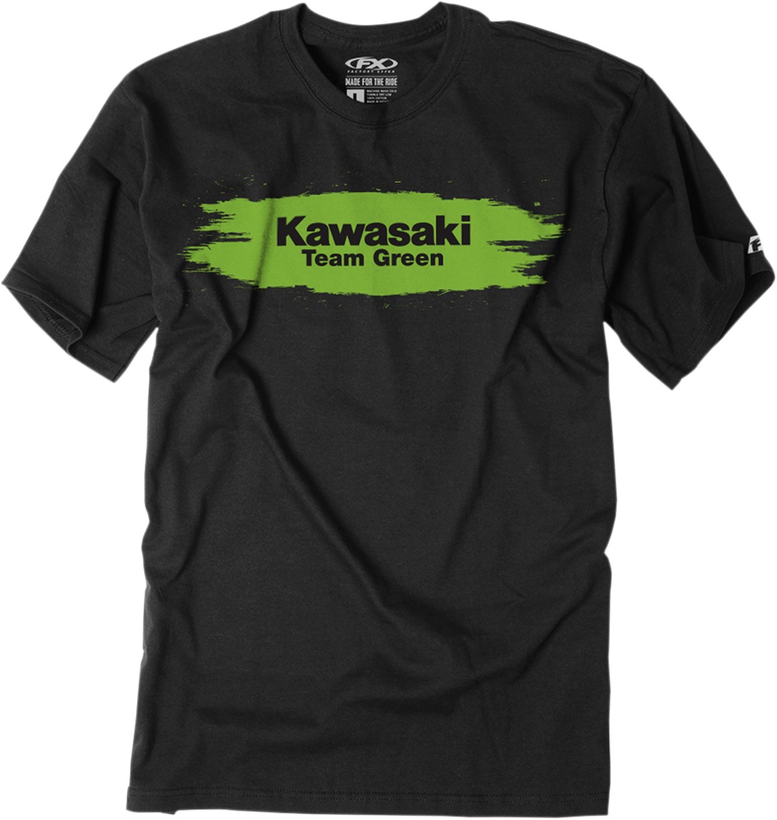 Youth Kawasaki Team Green Tee - Kawaski Team Green Tee Blk Ylg - Click Image to Close