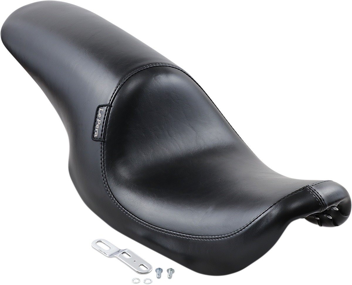 Silhouette Smooth Vinyl 2-Up Seat Black Low&Forward - For 96-03 FXD Dyna - Click Image to Close