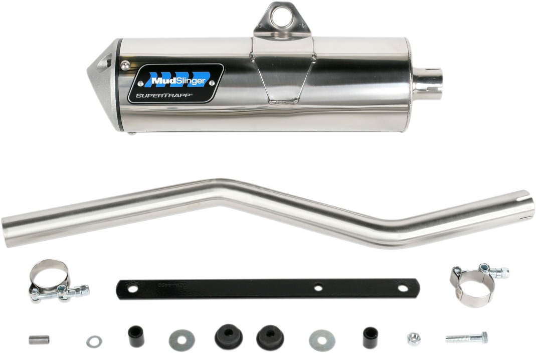 SuperTrapp Mudslinger Slip On Exhaust - For 03-12 Grizzly/Kodiak 450 - Click Image to Close