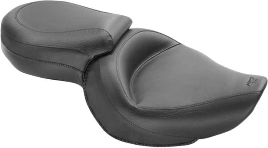 Smooth Vinyl 2-Up Seat - Black - For 04-20 Harley XL XR - Click Image to Close