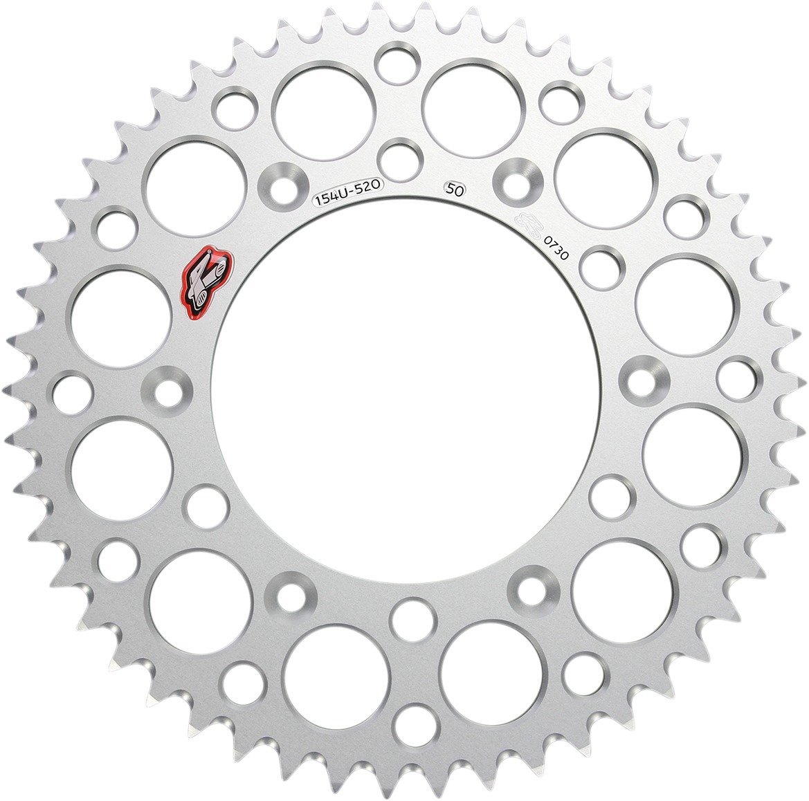 Rear Sprocket Grooved - Silver 520-50 Teeth - For 96-17 Honda CRF 230F/ CR250R/ CRF450R - Click Image to Close