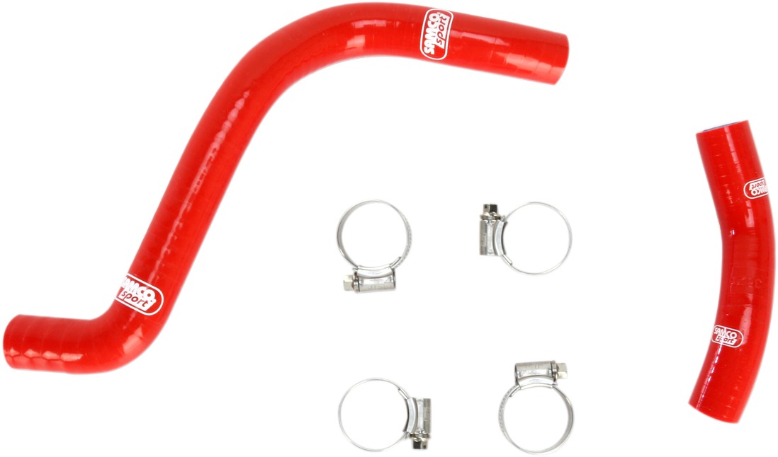 Red Race Radiator Hose Kit w/Clamps - For 97-99 Honda CR250R - Click Image to Close