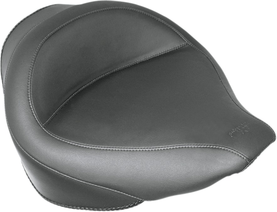 Wide Smooth Vinyl Solo Seat - For 06-17 Harley Softail - Click Image to Close