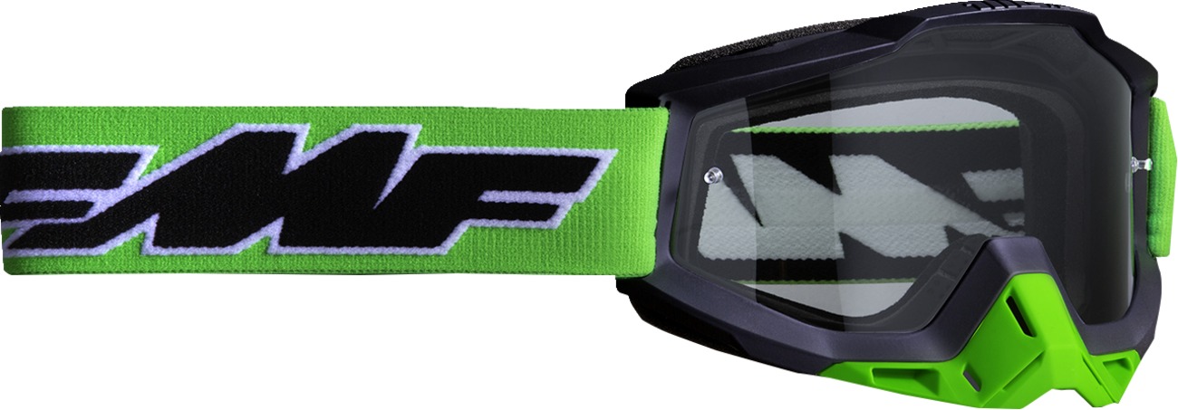 FMF PowerBomb Rocket Lime Green Goggles w/ Clear Lens - Click Image to Close