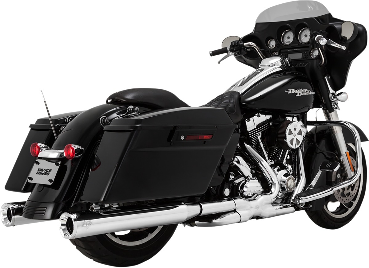 Chrome Eliminator 400 Slip On Exhaust Mufflers - For 95-16 Harley Touring - Click Image to Close