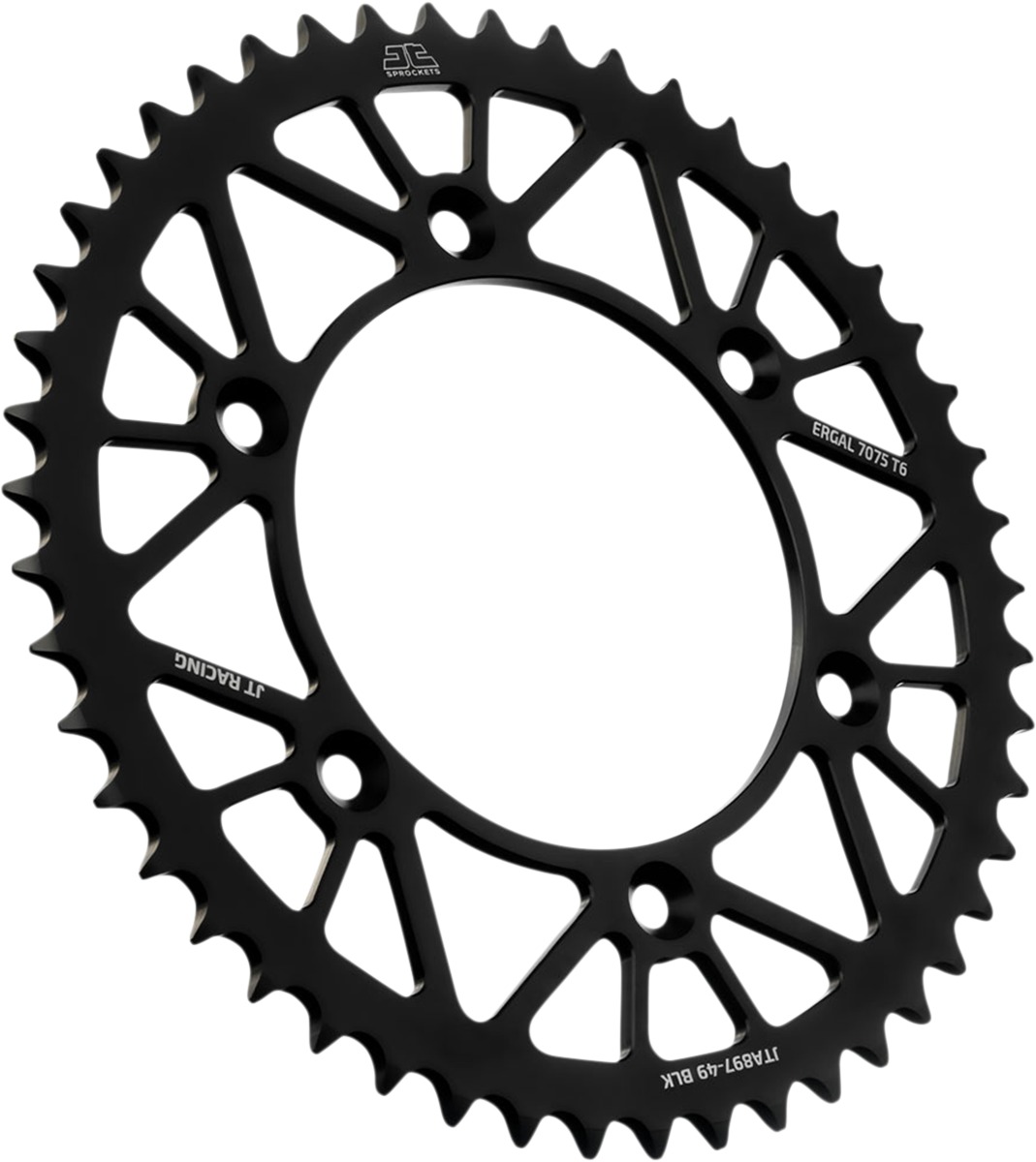 Black Aluminum Rear Sprocket - 49 Teeth 520 Pitch - Click Image to Close