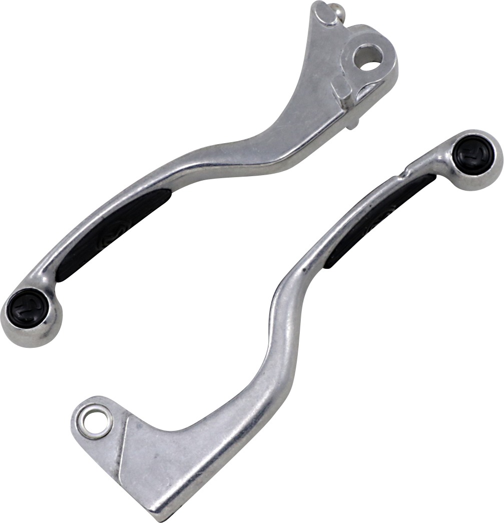 Natural & Black Competition Brake & Clutch Lever Set - For 85-97 Honda Husqvarna CR - Click Image to Close