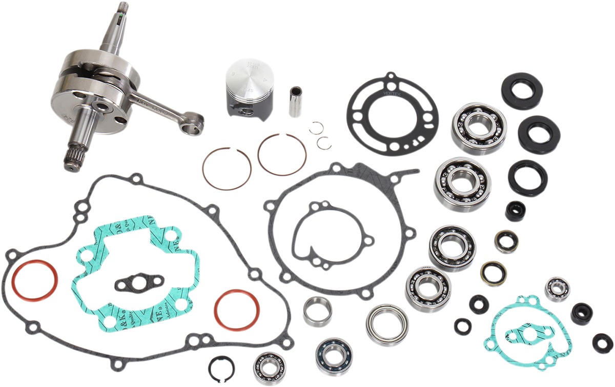 Engine Rebuild Kit w/ Crank, Piston Kit, Bearings, Gaskets & Seals - For 00-01 KX65 - Click Image to Close