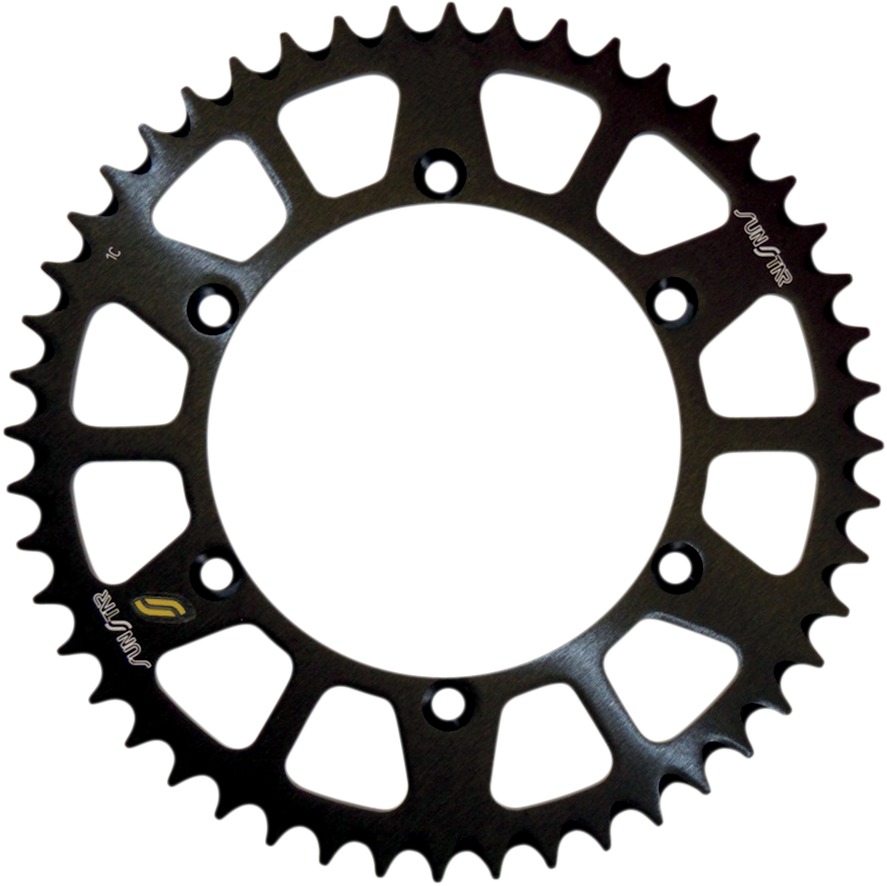 Works Triplestar Aluminum Rear Sprocket 51T - Black - For 82-18 Hon Kawa Suz - Click Image to Close