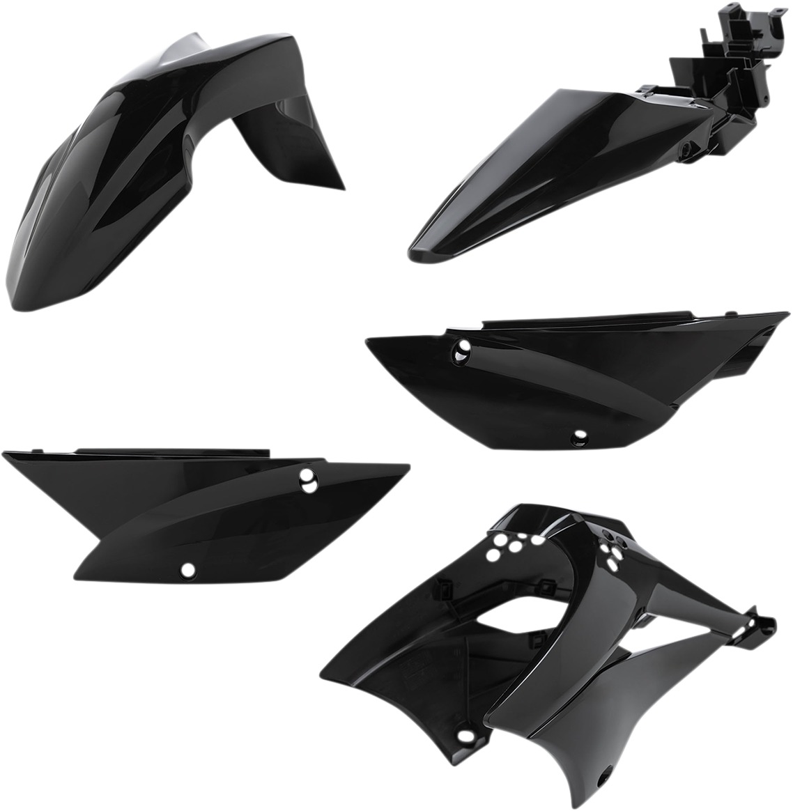 Standard Plastic Kits for Kawasaki - Std Plst Kit Black - Click Image to Close