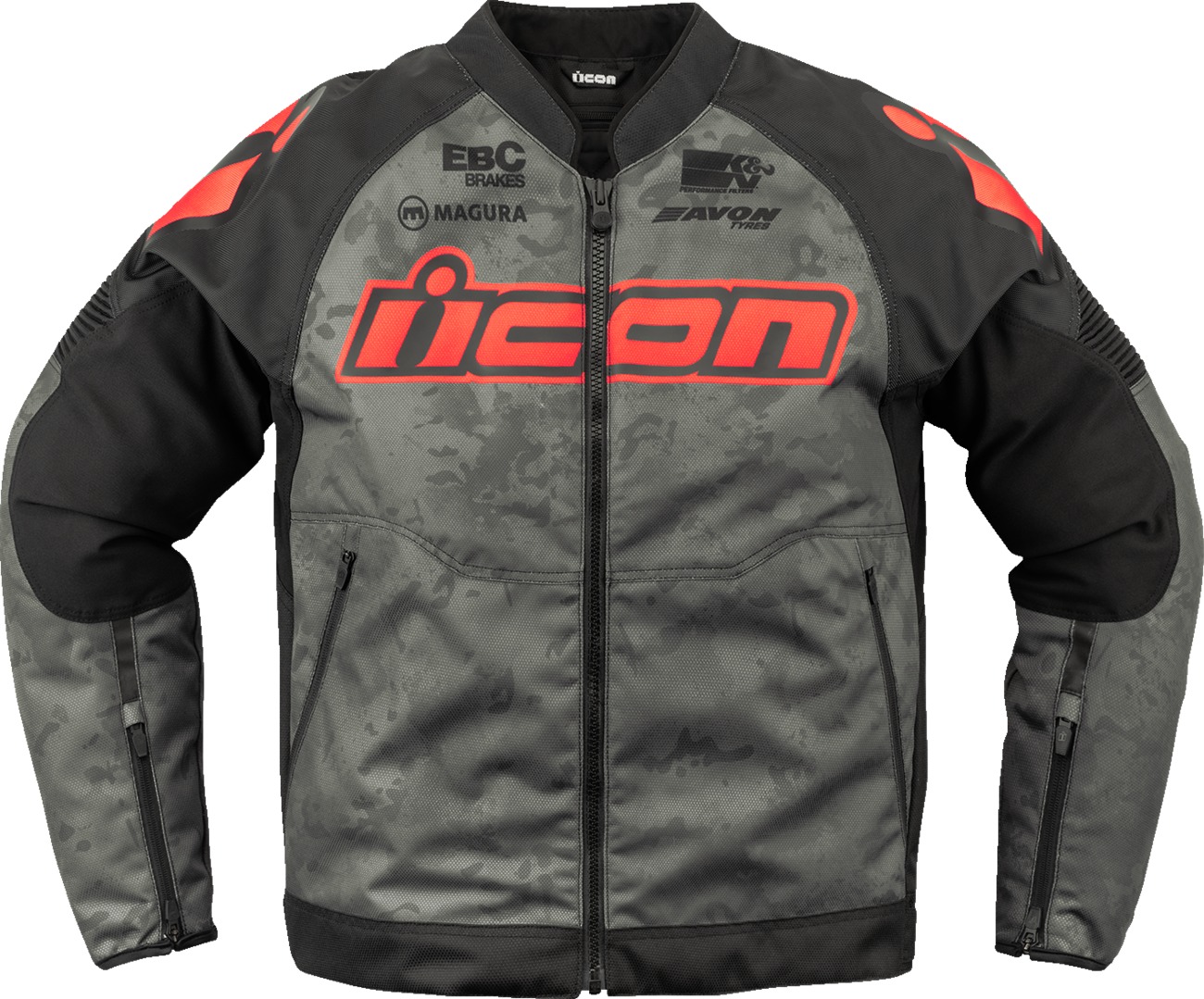 ICON Overlord3 Magnacross Jacket XL Dark Gray/Black Men's - Sport riding jacket with impact protection - Click Image to Close