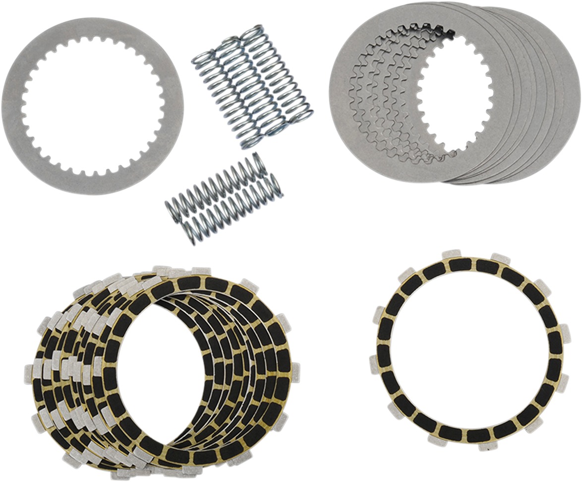 Carbon Fiber Complete Clutch Kit w/ Steels & Springs - for 01-04 Suzuki GSXR1000 - Click Image to Close