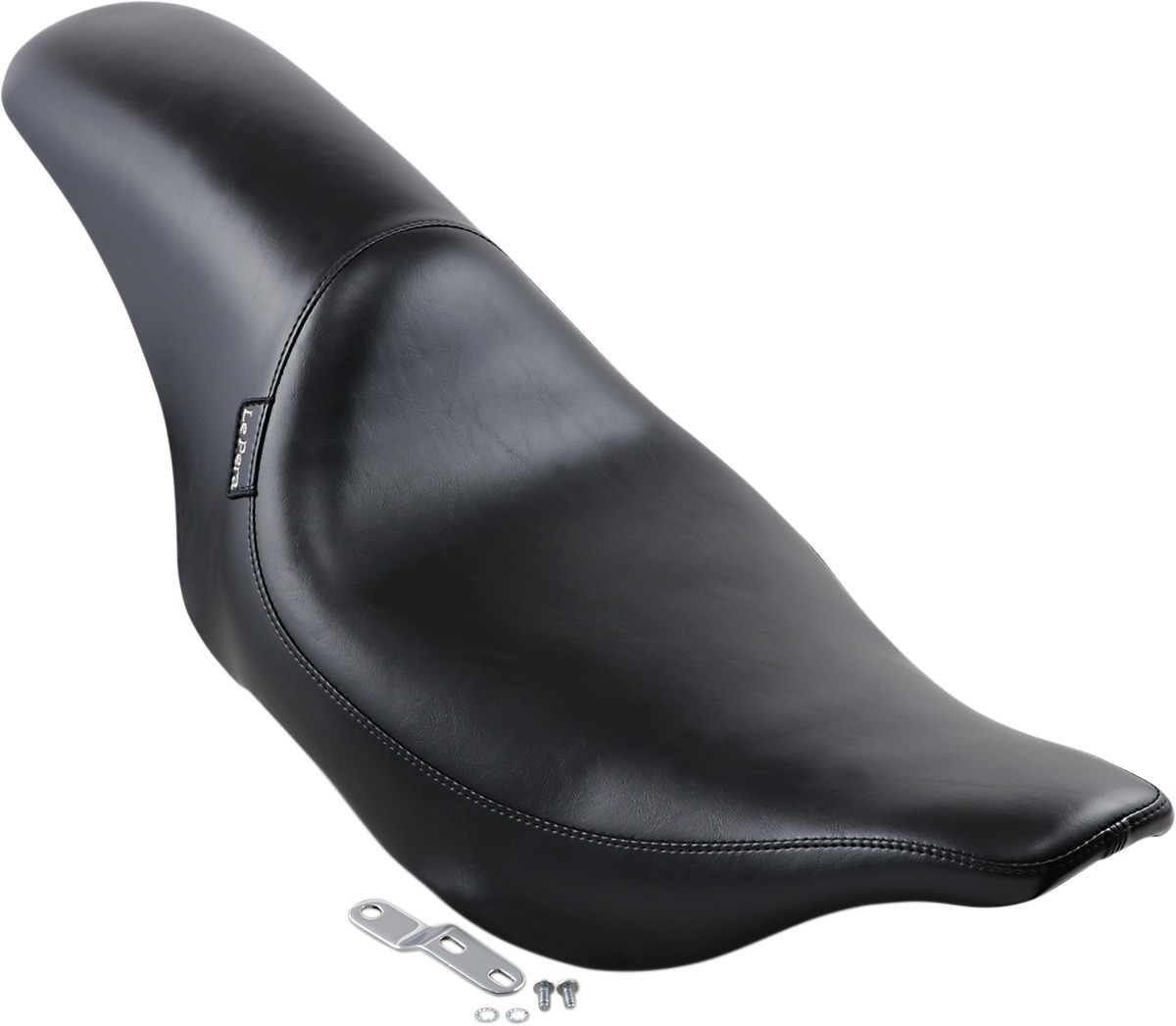 Silhouette Smooth Vinyl Full Solo Seat Low - For 97-01 Harley FLHT FLTR - Click Image to Close