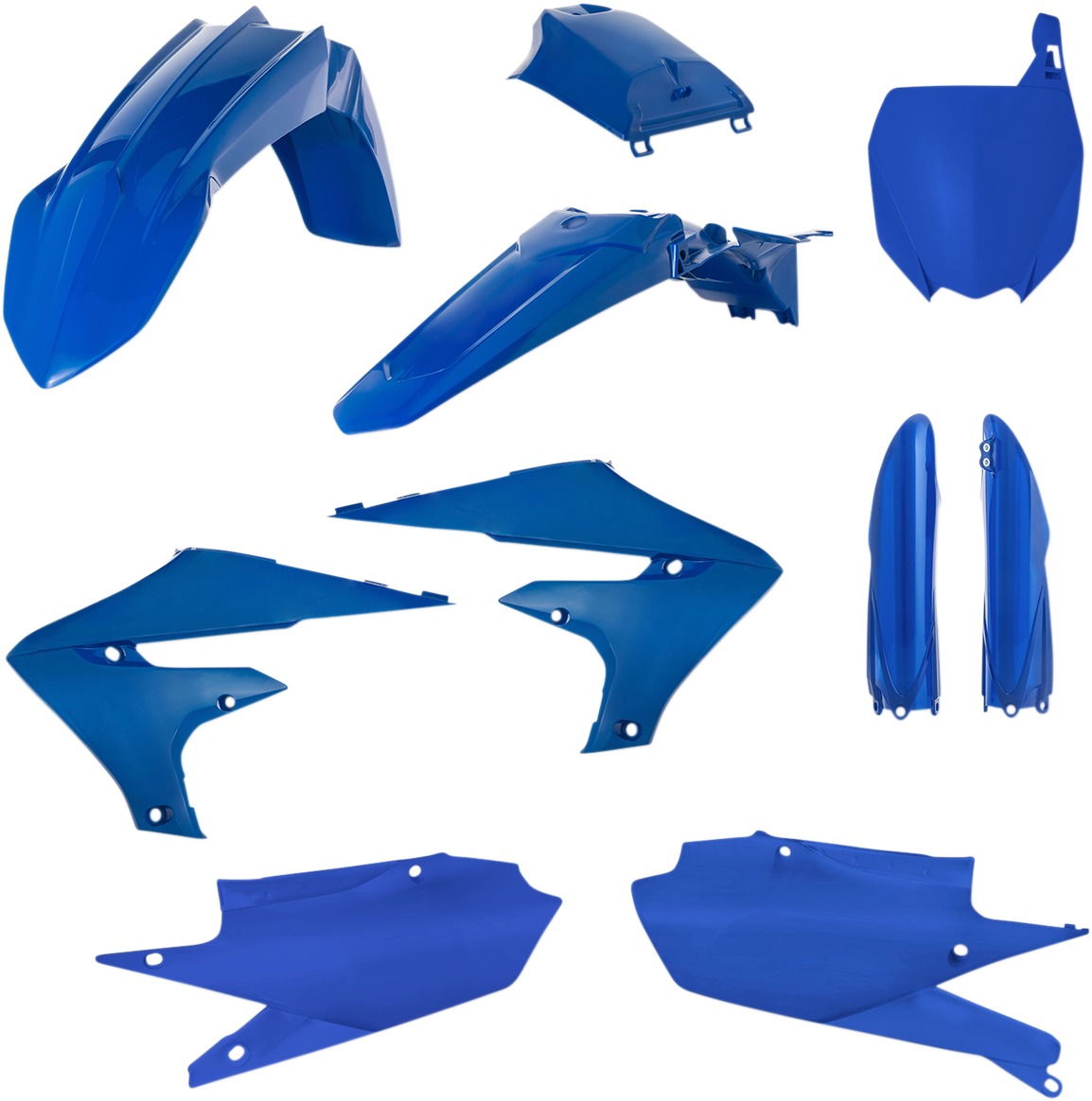 Full Plastic Kit - Blue - Fits Many 18-22 Yamaha 250F/450F/FX - Click Image to Close