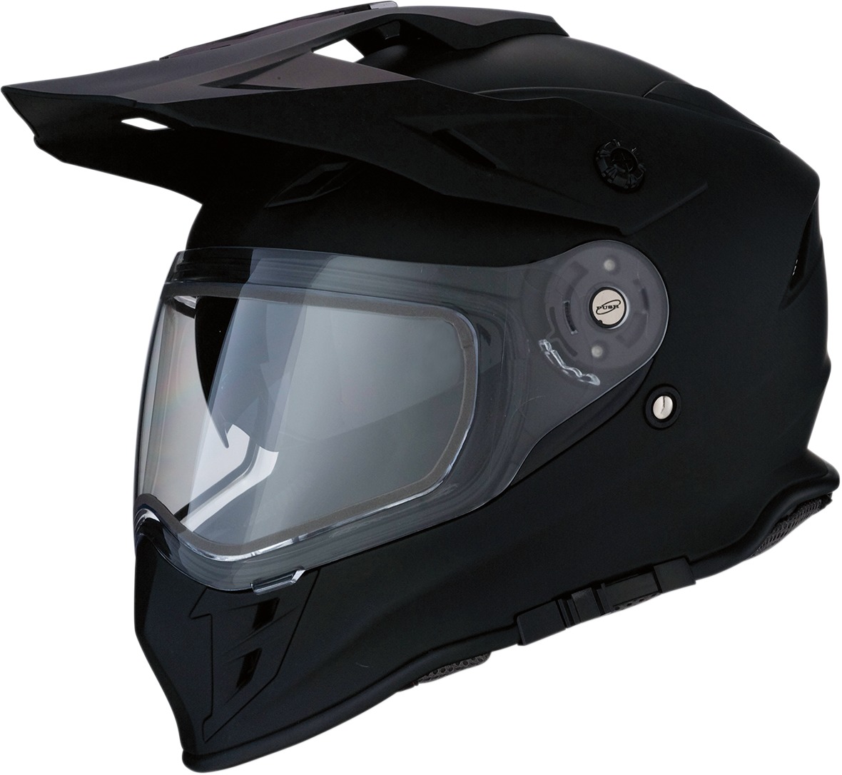 Range Solid Full Face Snow Helmet Matte Black Large - Click Image to Close