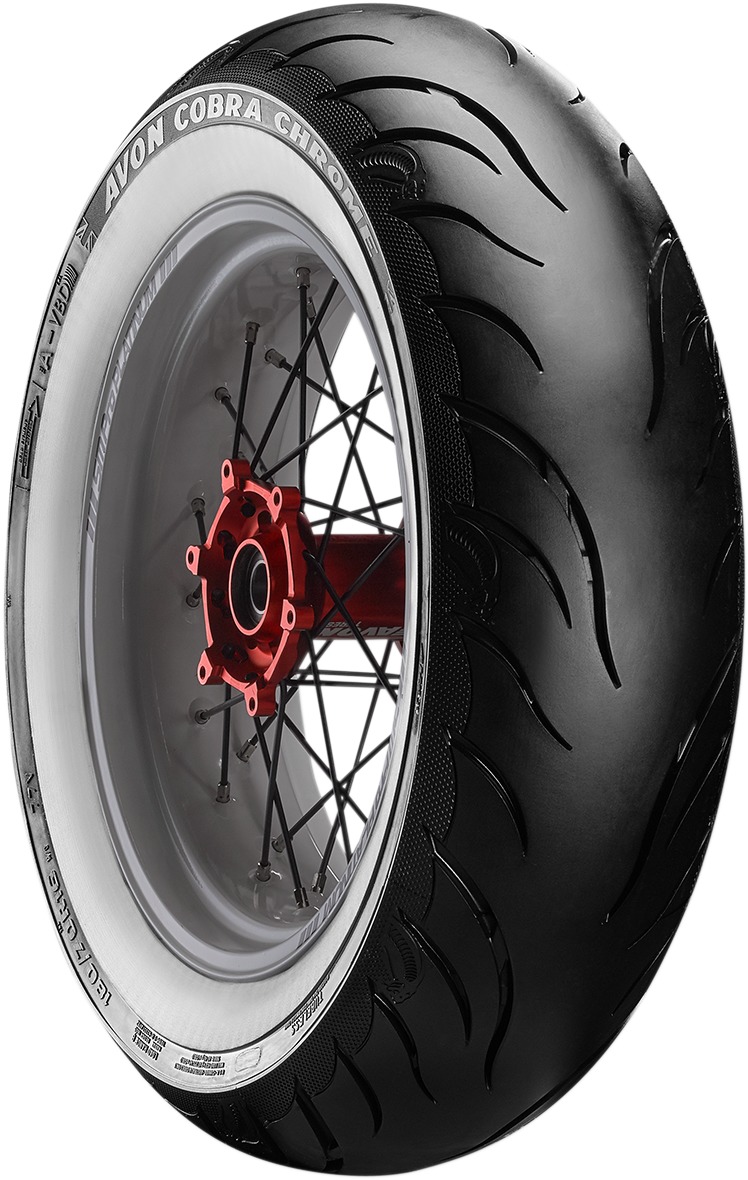 MT90B16 Cobra Chrome AV92 Rear Tire 74H Wide Whitewall - Click Image to Close