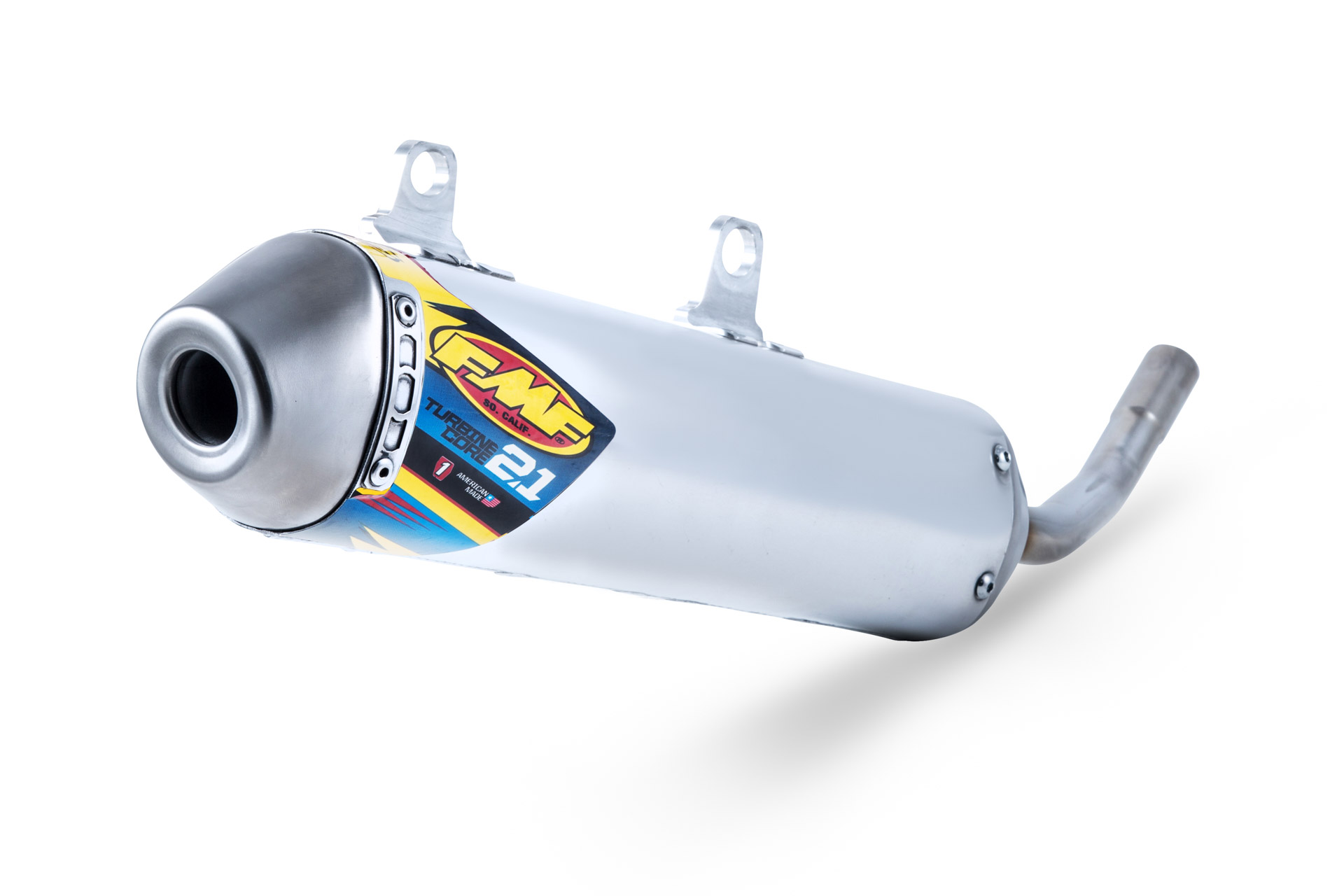 Silver Turbine Core 2.1 Silencer Spark Arrestor Muffler - For 2018 Gas Gas EC/XC 250/300 - Click Image to Close