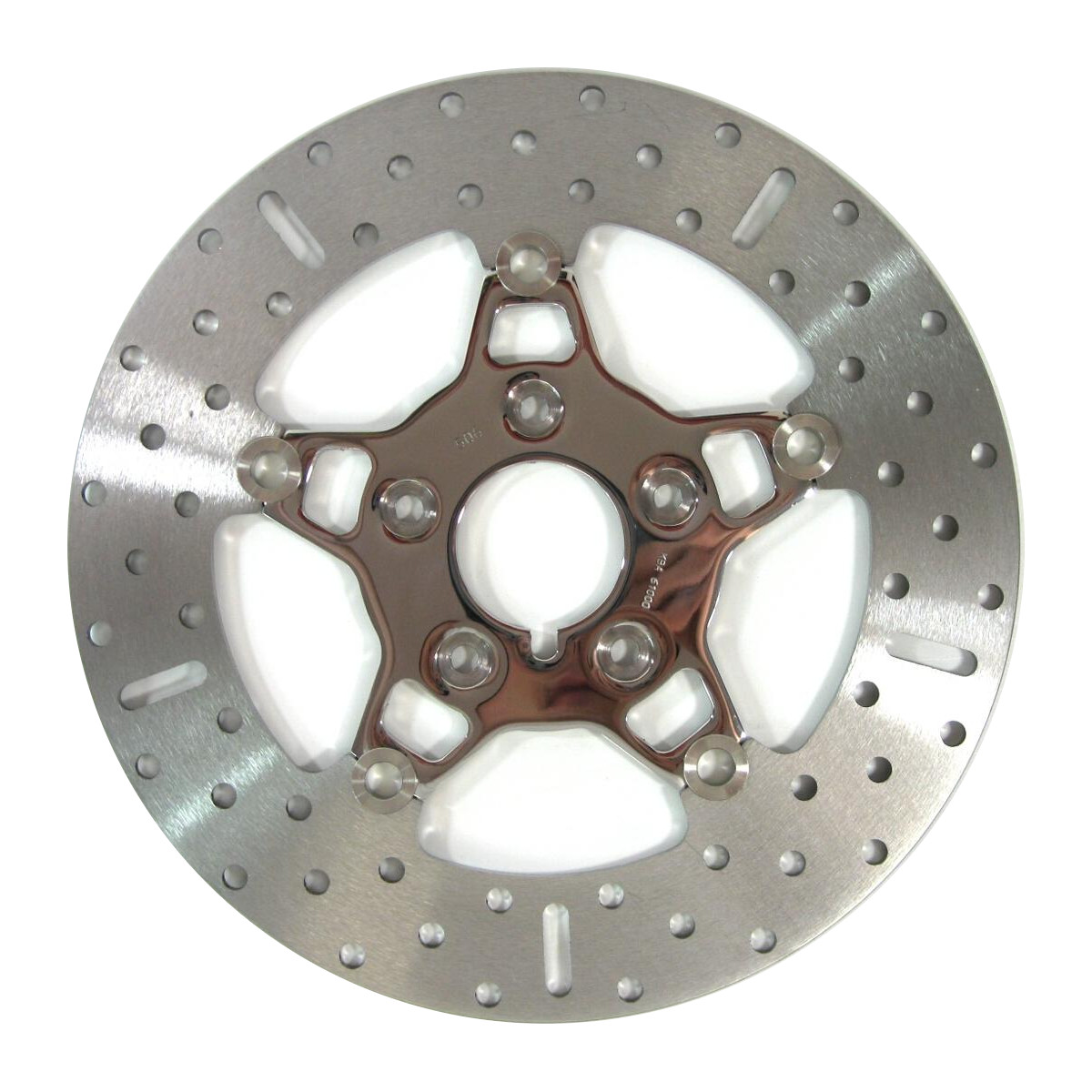 5 Button Floating Brake Rotor - Polished Center - Wide Band - Click Image to Close