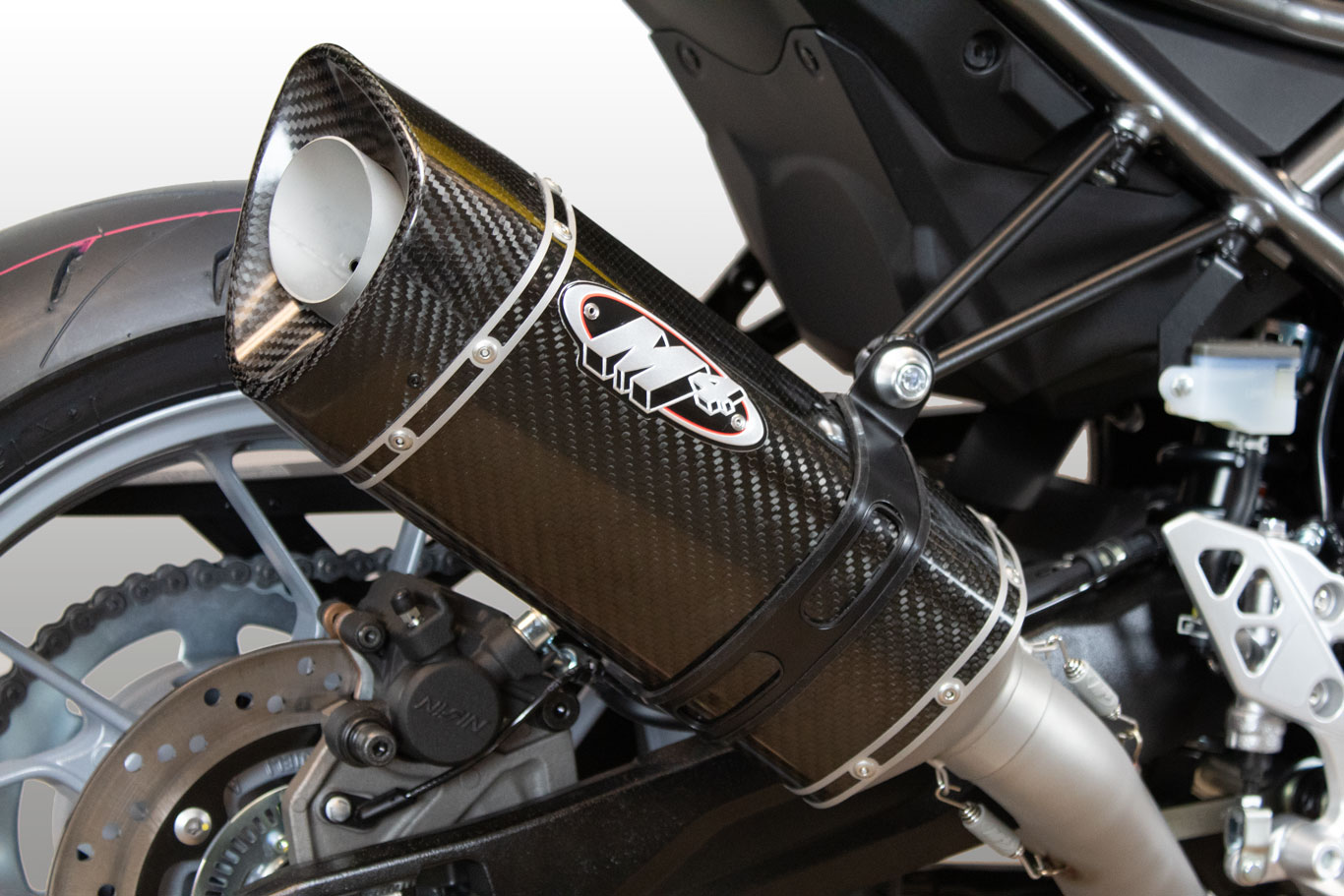 Race Mount Full Exhaust System w/ Scalene Carbon Canister - For 23-25 Suzuki GSX-8S/R - Click Image to Close