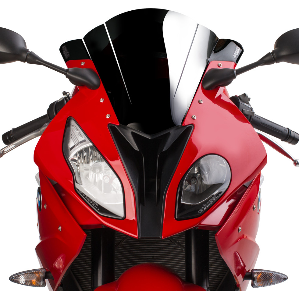 Dual Radius GP Windscreen - Solid - Black - For 15-16 BMW S1000RR - Click Image to Close