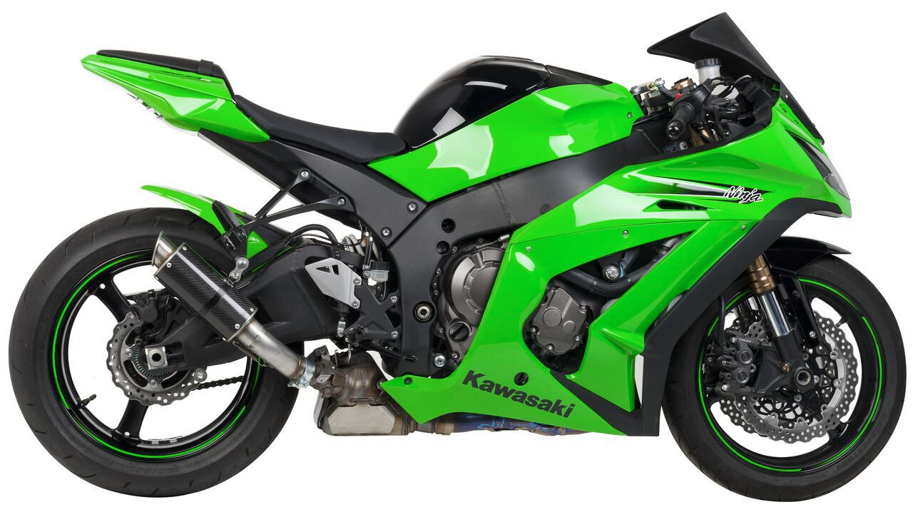 Carbon Fiber MGP Growler Slip On Exhaust - For 11-18 Kawasaki ZX10R - Click Image to Close