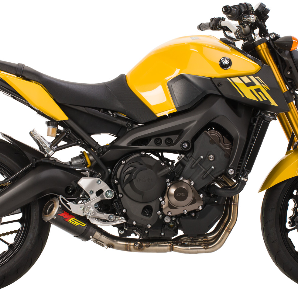 MGP Growler Carbon Fiber Full Exhaust - Yamaha FZ-09/MT-09/FJ-09/XSR900 - Click Image to Close