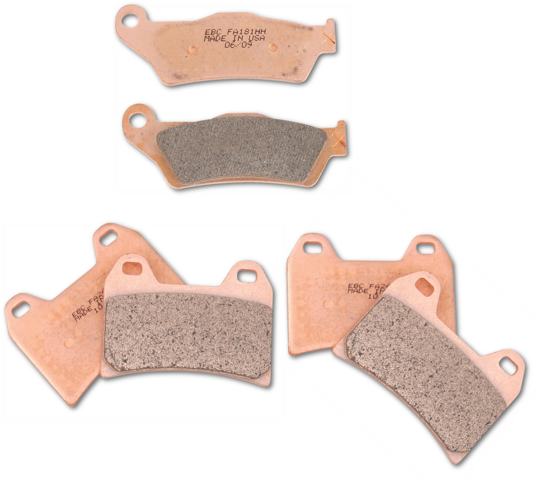 Sintered Double-H Brake Pad Set - 2x FA244HH & 1x FA181HH - Click Image to Close