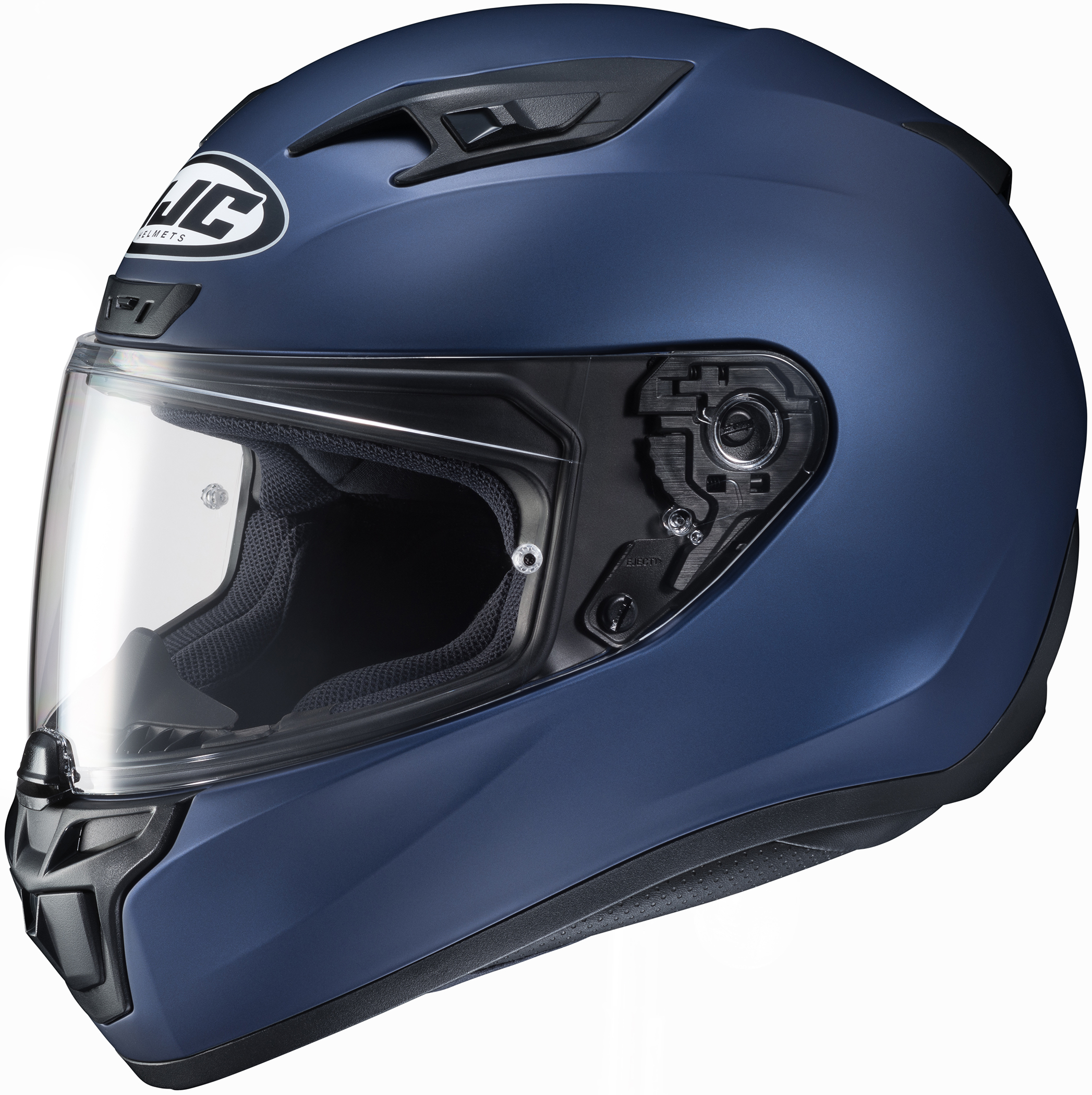 i10 Semi-Flat Metallic Blue Full-Face Street Helmet Small - Click Image to Close