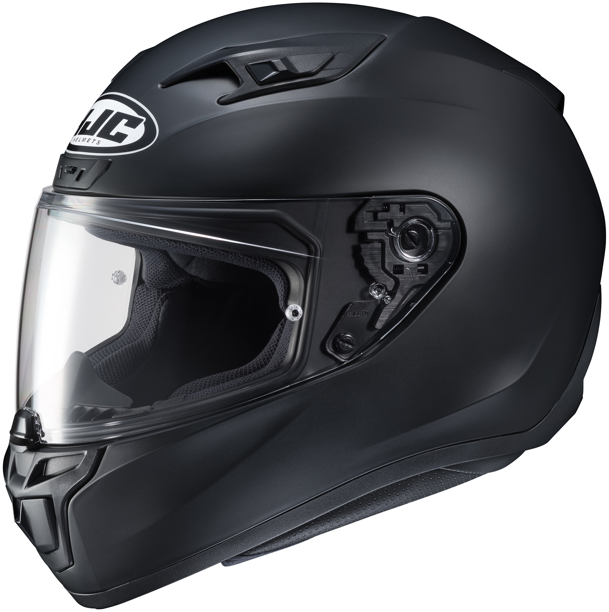 i10 Semi-Flat Black Full-Face Street Motorcycle Helmet Small - Click Image to Close