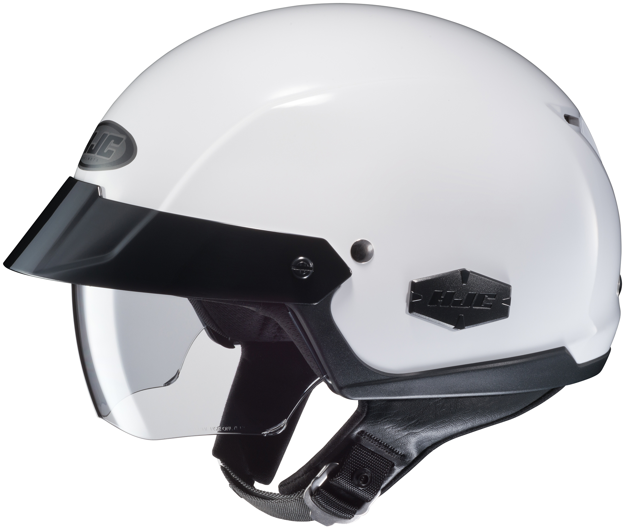 IS-Cruiser Solid White Open-Face Half Helmet Small - Click Image to Close