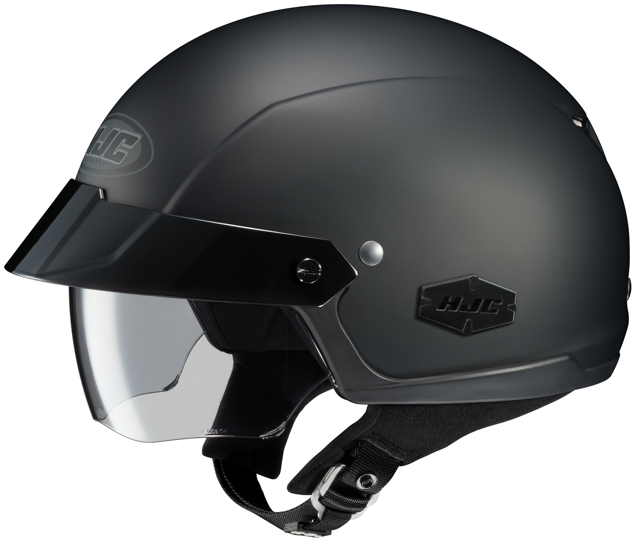 IS-Cruiser Matte Black Open-Face Half Helmet Small - Click Image to Close