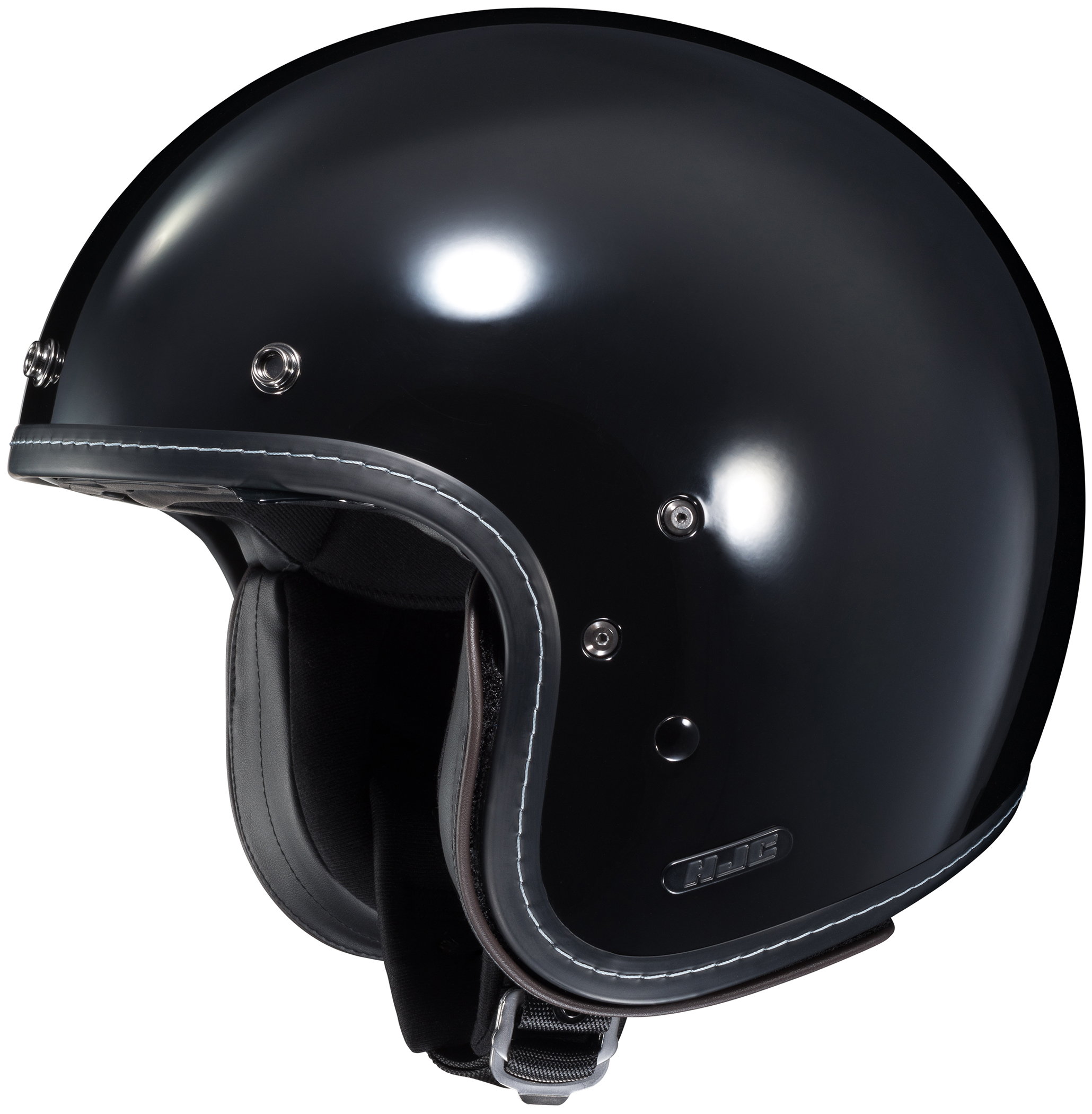 IS-5 Solid Black Open-Face Helmet X-Small - Click Image to Close