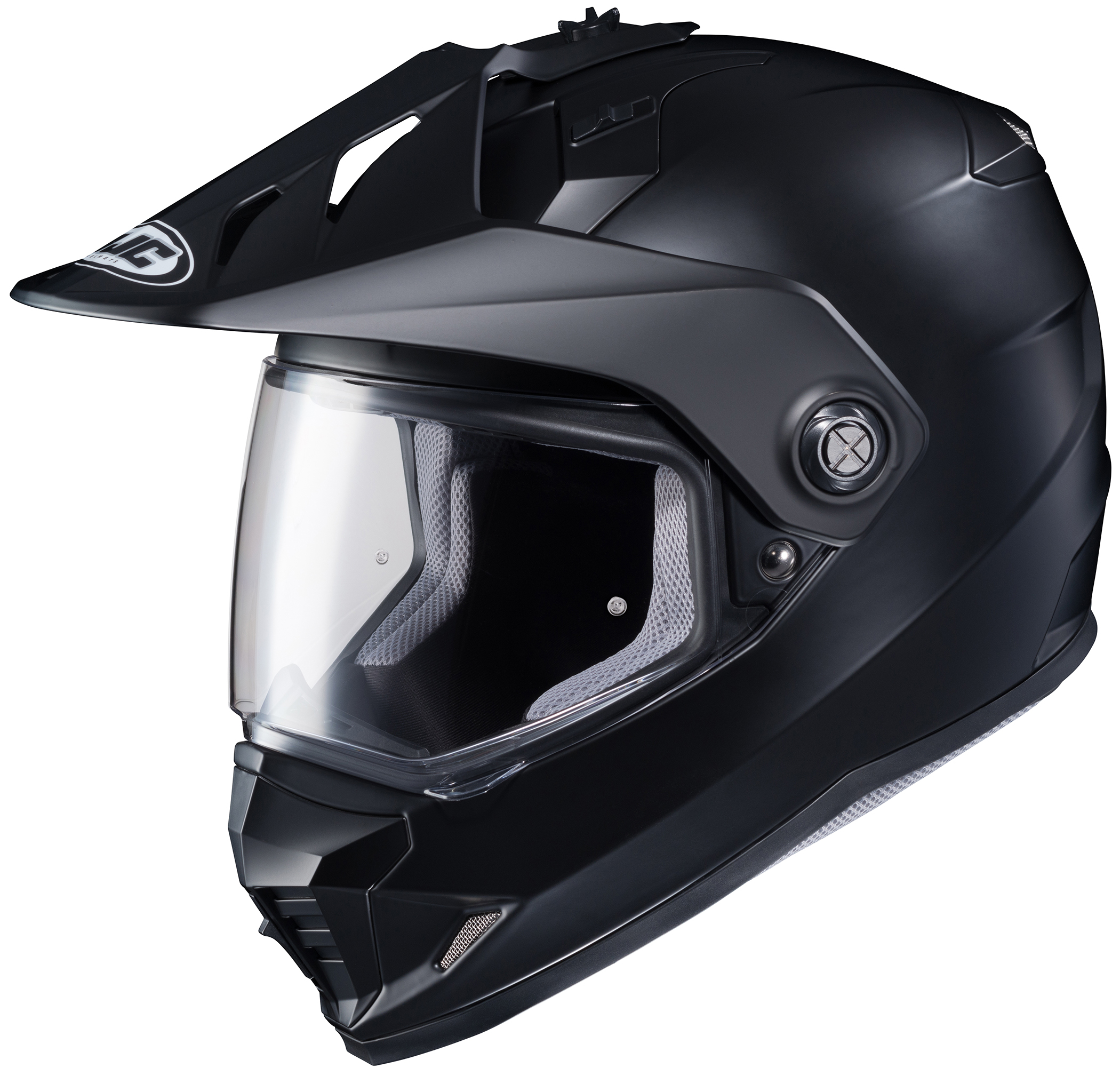 DS-X1 Semi-Flat Metallic Black Dual-Sport Helmet Large - Click Image to Close