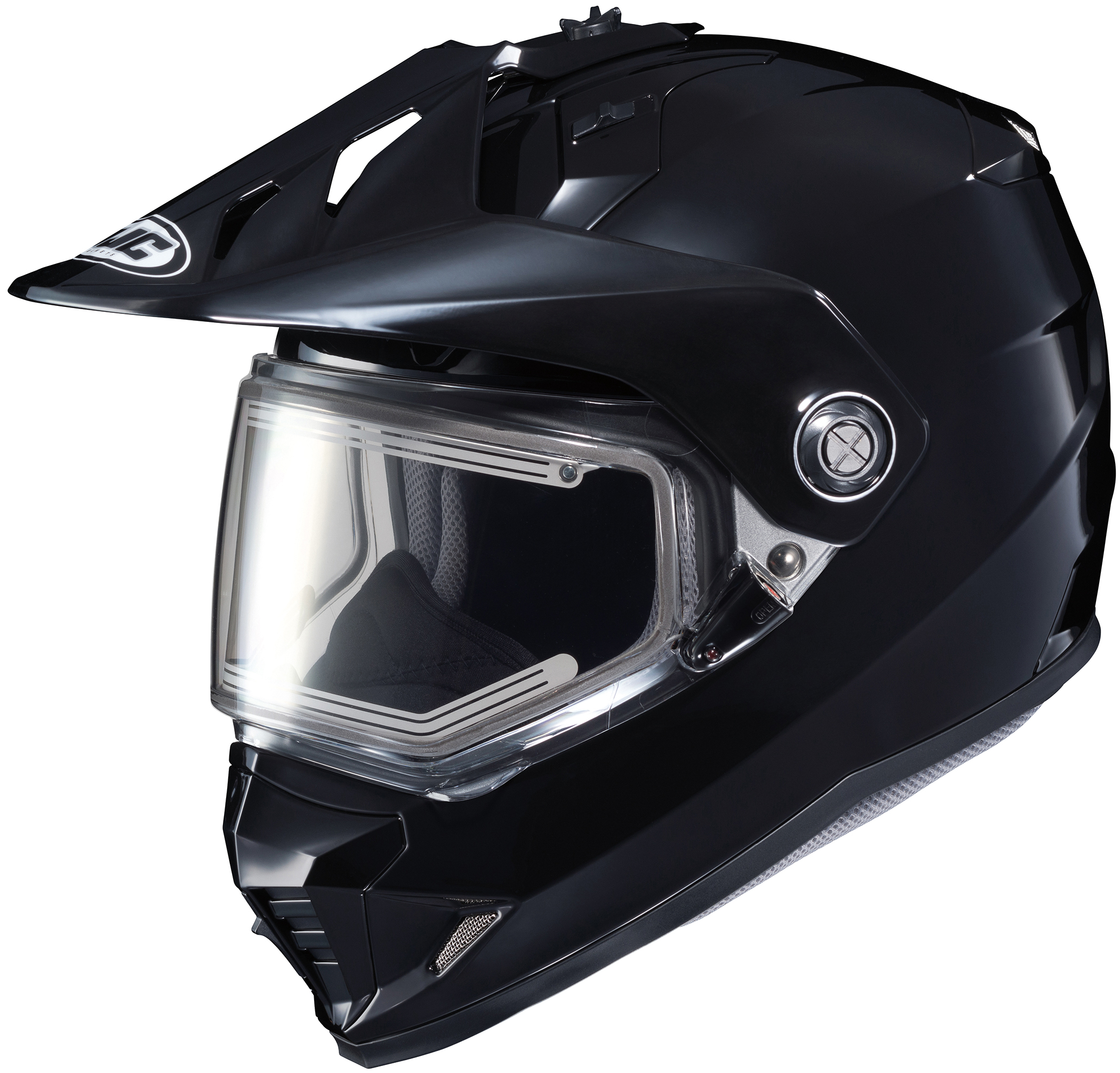 DS-X1 Matte Black w/Electric Shield Dual-Sport Helmet Small - Click Image to Close