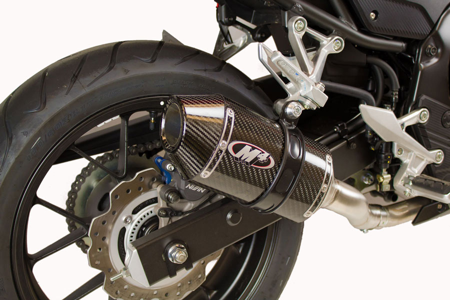 Carbon Fiber Slip On Exhaust - For 16-23 Honda CBR500 - Click Image to Close