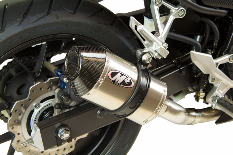 Titanium Slip On Exhaust - For 16-23 Honda CBR500 - Click Image to Close