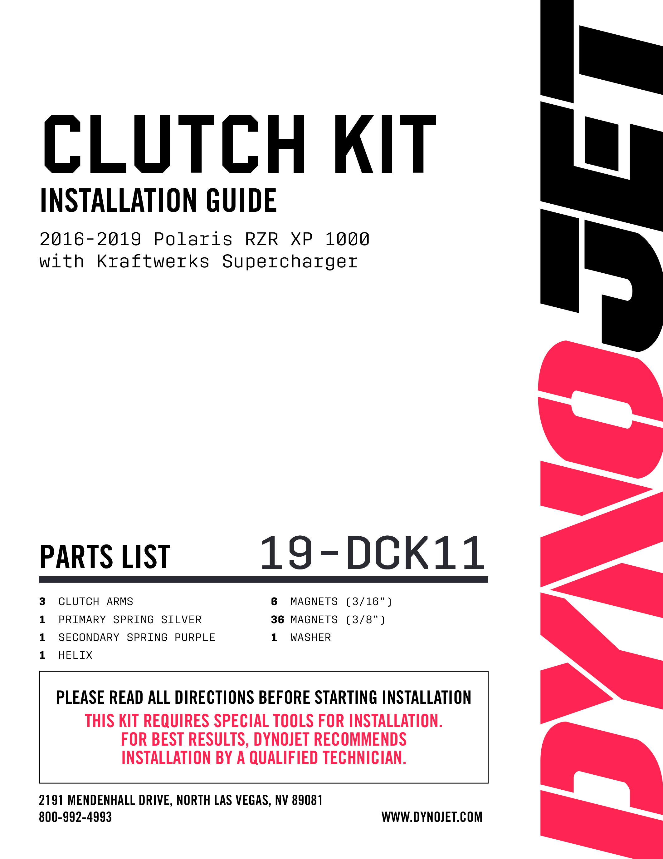 16-21 Polaris RZR XP1000 Kraftwerks Clutch Kit - Click Image to Close