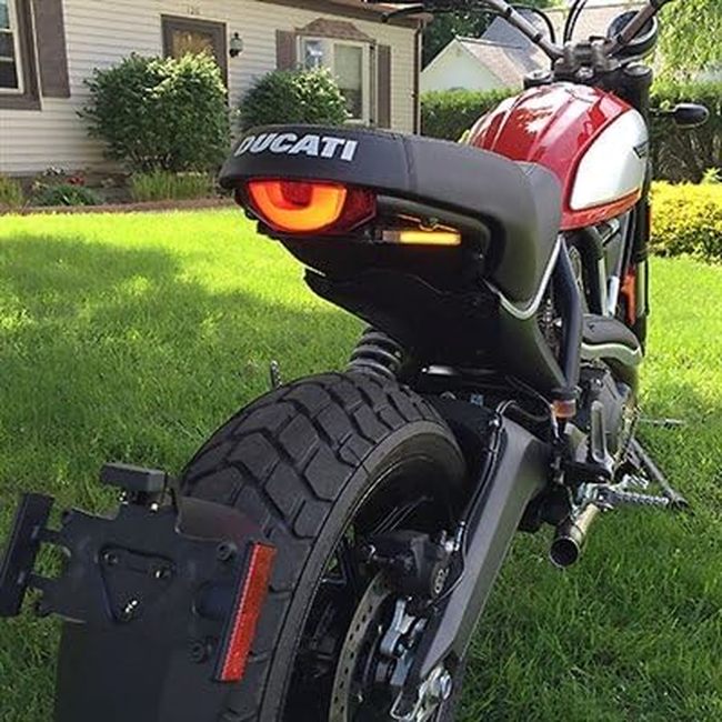 Fender Eliminator w/ Signals For Stock Plate - For 15-17 Ducati Scrambler - Click Image to Close