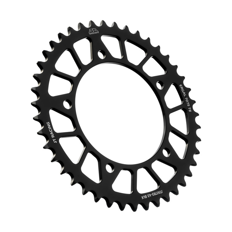 Black Racelite Aluminium Rear Sprocket - 43 Teeth 520 Pitch - Click Image to Close