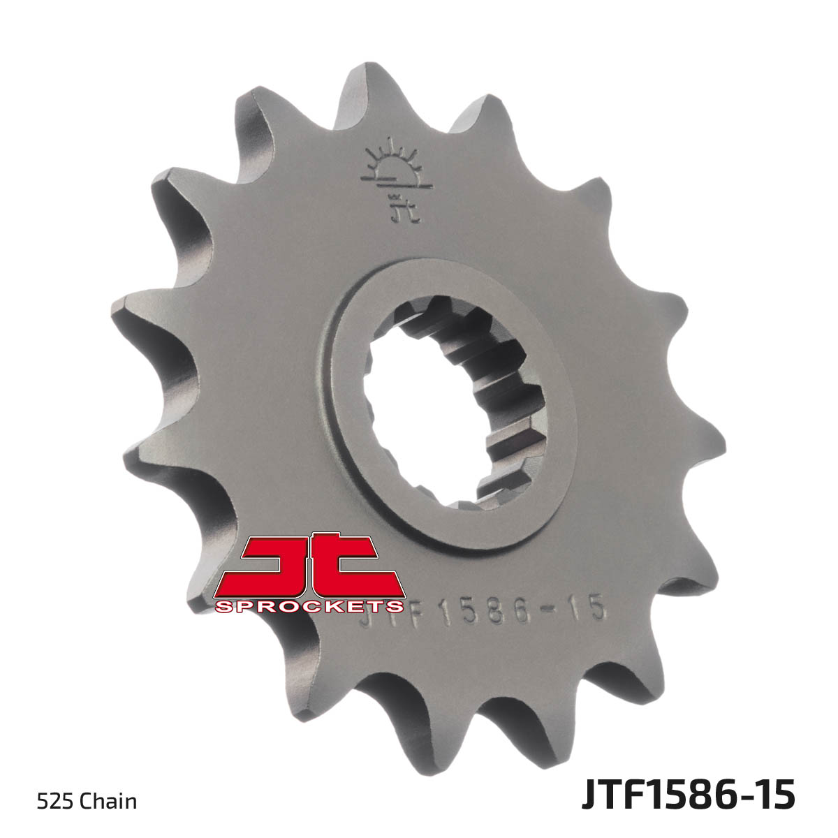 Front Steel Countershaft Sprocket - 15 Tooth 525 - Click Image to Close