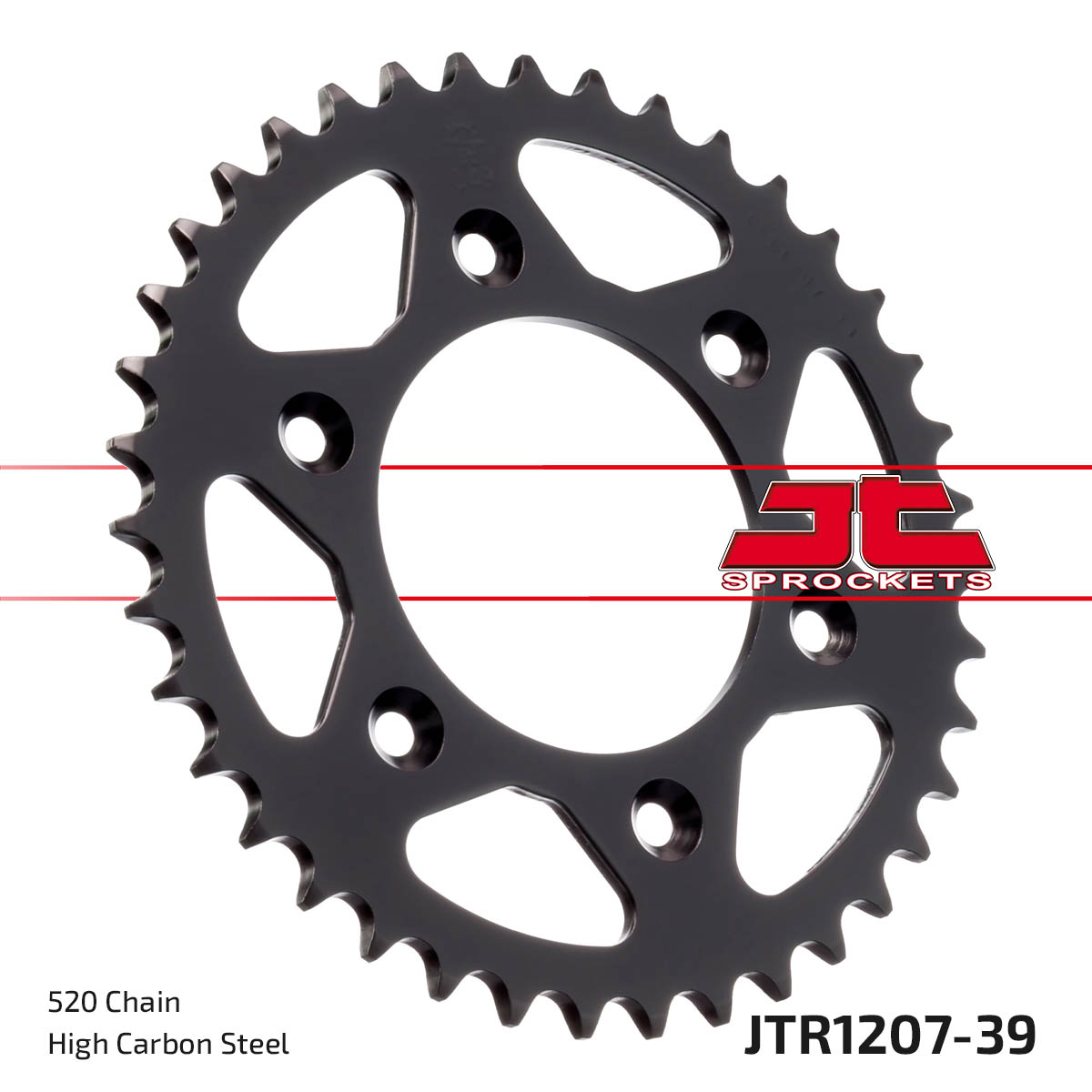 Steel Rear Sprocket - 39 Tooth 520 - For 86-87 Honda TR200 Fatcat - Click Image to Close