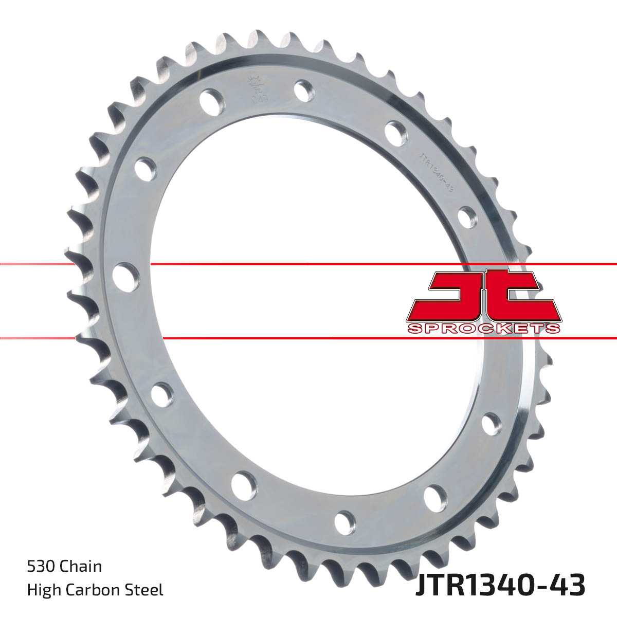 Steel Rear Sprocket - 43 Tooth 530 - For CB1000R & 750/800 Interceptor - Click Image to Close